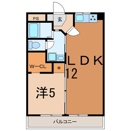 羽屋入口 徒歩3分 2階の物件間取画像